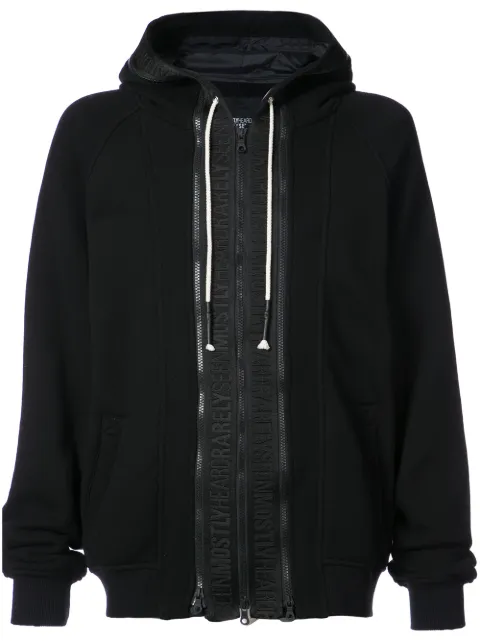 Mostly Heard Rarely Seen zip front hoodie Black MH08AGKH01A
