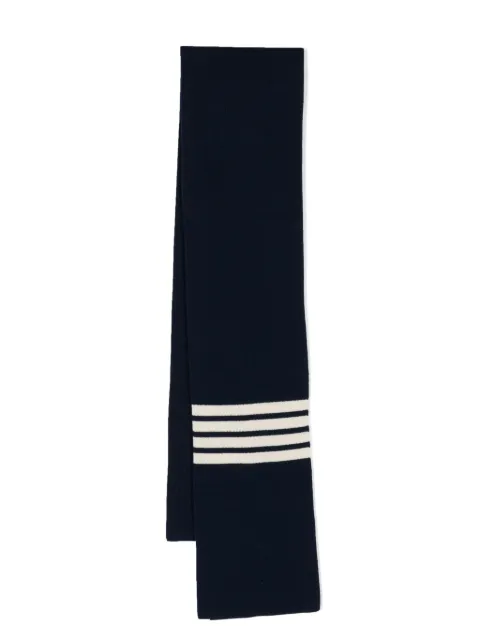 Thom Browne cashmere rib 4-Bar scarf Blue MKS026A00011