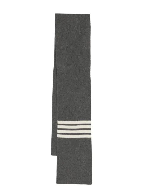 Thom Browne 4-Bar Stripe cashmere scarf Grey MKS026A00011