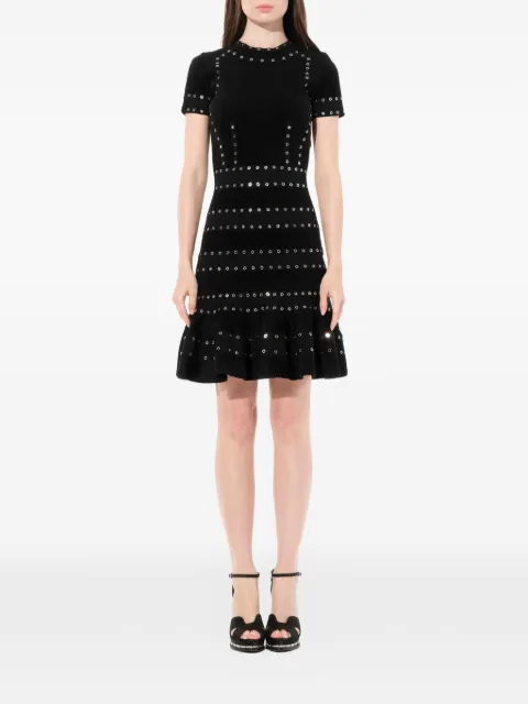 Alexander McQueen eyelet embellished dress Black 484643Q1WGN