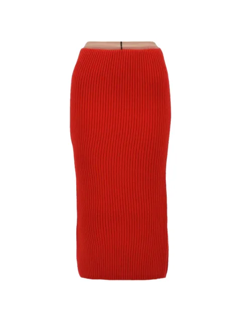 Calvin Klein ribbed-knit midi skirt Red 74WKSA08K039
