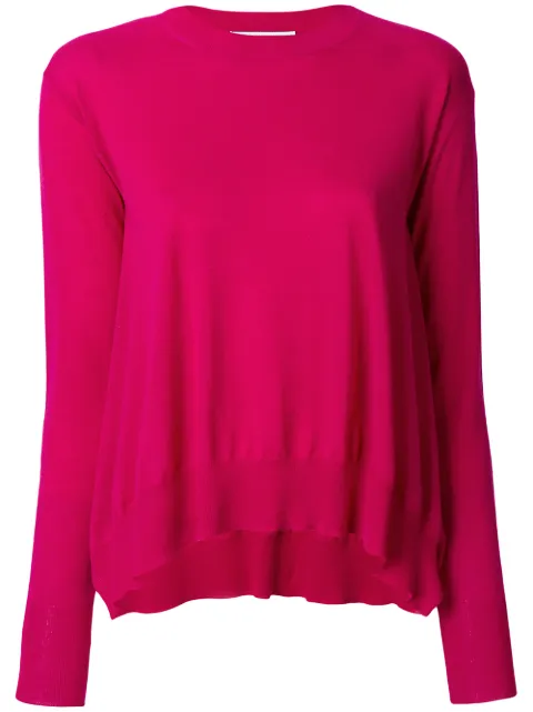 Stella McCartney curved hem sweater Pink 356801S1735