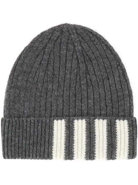 Thom Browne cashmere ribbed-knit beanie Grey MKH009A00011