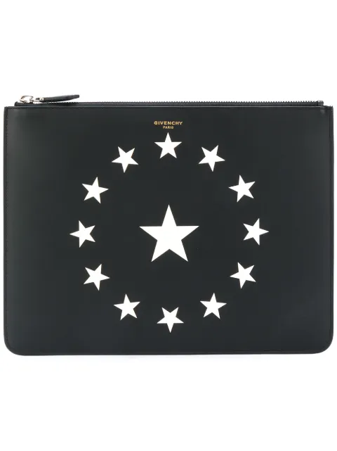Givenchy star printed clutch Black BK06072772