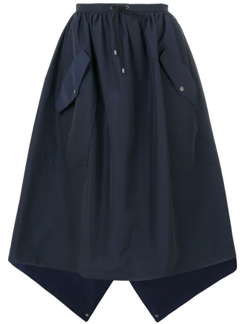 Kenzo flap pocket full skirt Blue F762JU0485AN