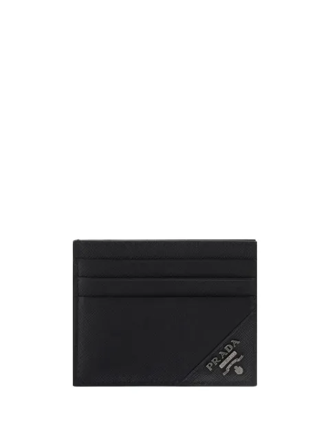 Prada Saffiano leather card holder Black 2MC223QME