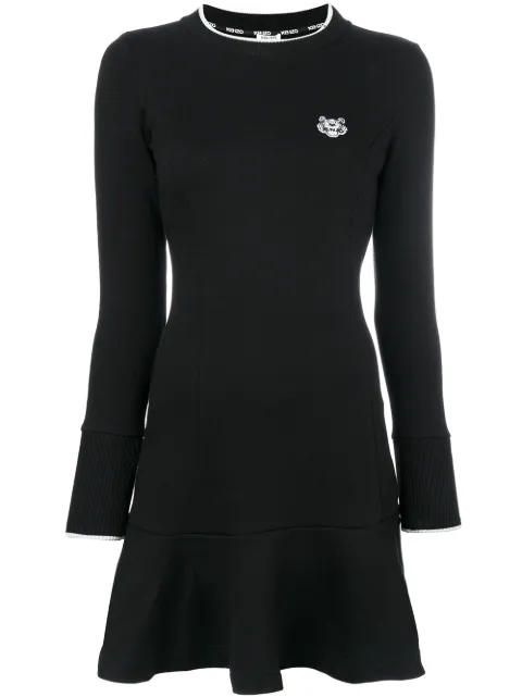 Kenzo Tiger patch dress Black F762RO814952
