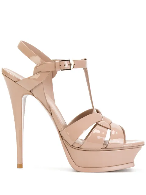 Saint Laurent 105mm Classic Tribute sandals Neutrals 457752B8I00
