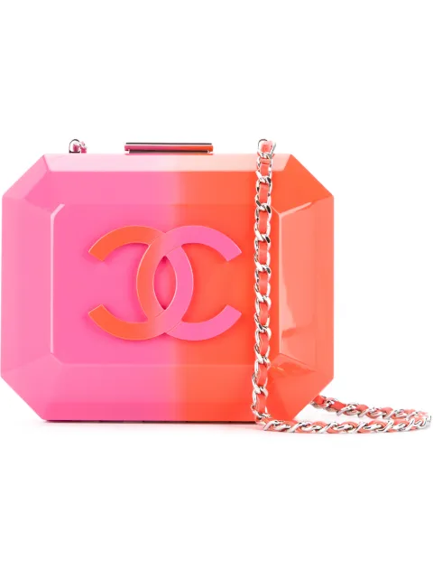 CHANEL Pre-Owned hard chain shoulder bag Pink 19424554