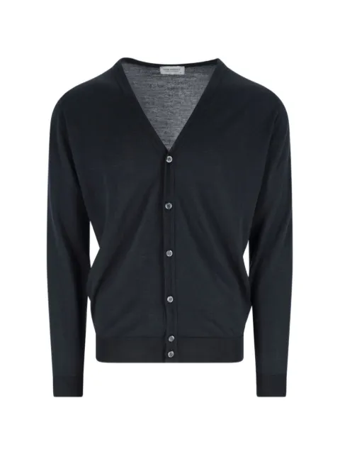 John Smedley V-neck cardigan Black PETWORTH