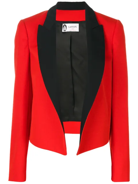 Lanvin contrast lapel jacket Red RWJA719S3630A17