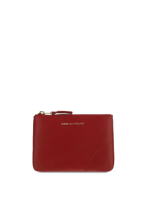 Comme Des Garçons Wallet logo-stamp zip wallet Red SA8100RH