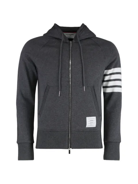 Thom Browne classic loopback 4-Bar zip-up hoodie Grey MJT022H00535