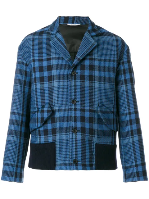 Valentino Garavani tartan jacket Blue VCJ0314NQ