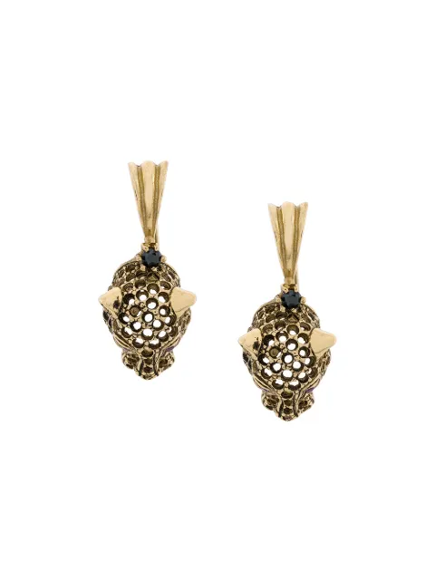 Iosselliani Puro Cheetah earrings Metallic P132