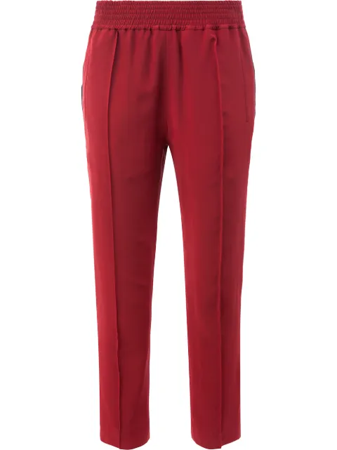 Haider Ackermann elastic waist cropped pants Red 1745405220039