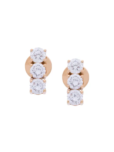 Anita Ko 18kt rose gold triple stud diamond earrings Metallic AKRDDP3RG