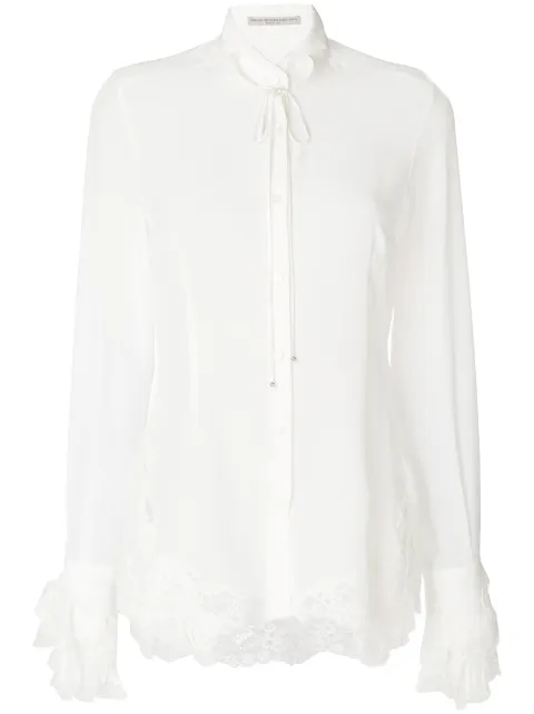 Ermanno Scervino lace frill blouse White D312K347FDZ