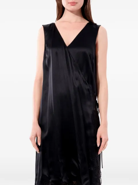 Balenciaga wrap slip mid dress Black 480043TWC05