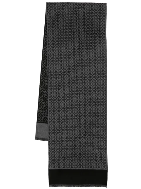 Ferragamo Gancini branded scarf Grey 671685