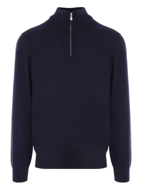 Brunello Cucinelli zip-fastening cashmere sweater Blue M2200124CW425