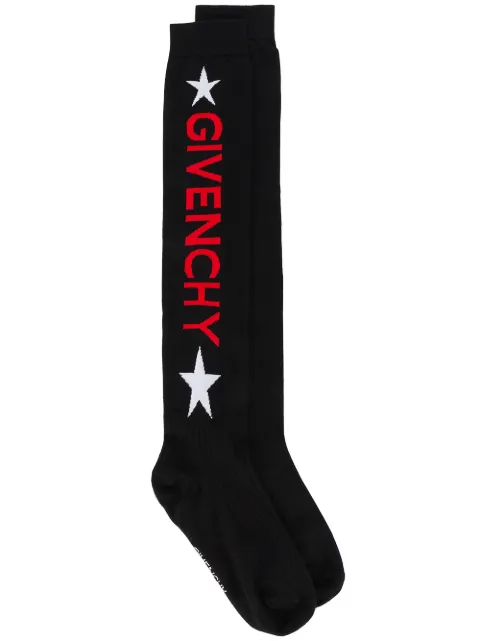 Givenchy logo intarsia knee high socks Black 17A9812590