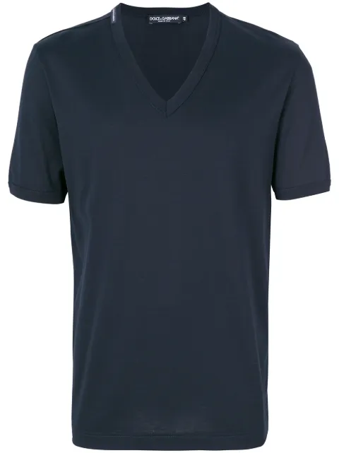 Dolce & Gabbana v-neck T-shirt Blue G8HL7TFU7EQ