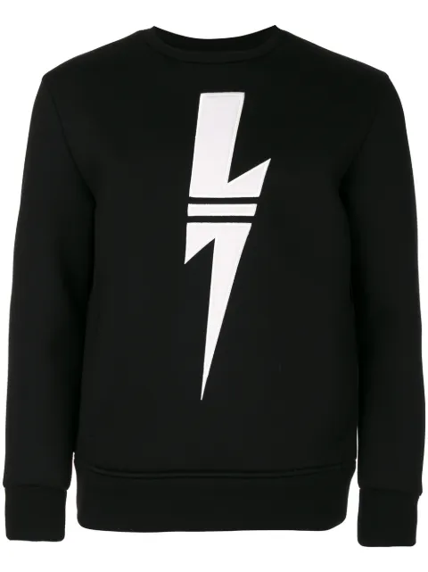 Neil Barrett lightning bolt sweatshirt Black BJS259EF541C
