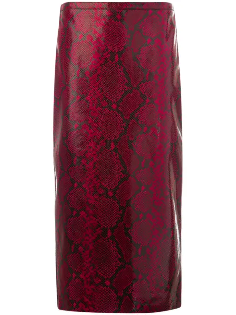 Rochas fitted midi skirt Red ROPL650767RLL0003
