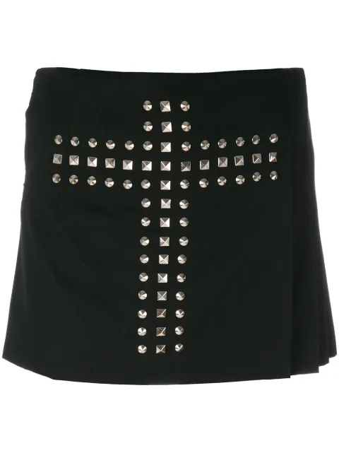 Comme Des Garçons Pre-Owned cross stud overlapping shorts Black CDG719
