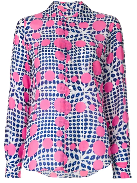 Comme Des Garçons Pre-Owned flowers and dots print shirt Pink CDG633