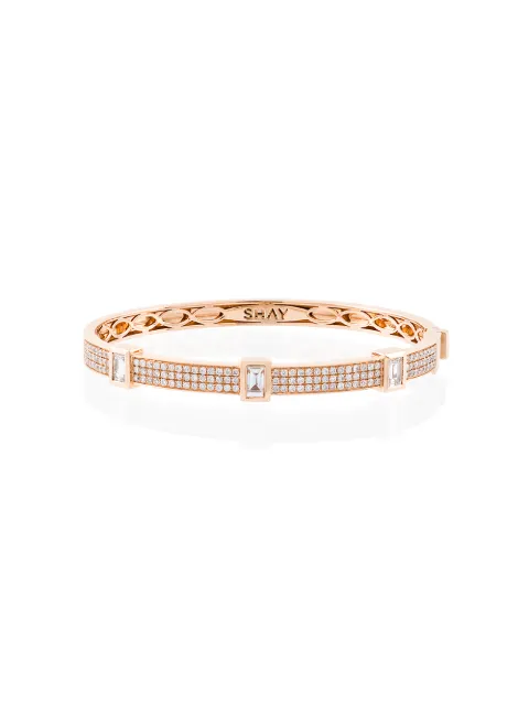 SHAY baguette diamond band bracelet Metallic SB59RG18