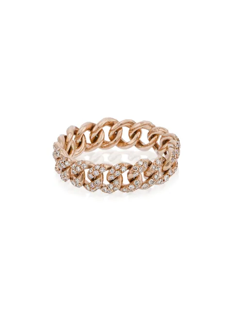 SHAY 18K rolse gold essential diamond chain link ring Metallic SR4RG18