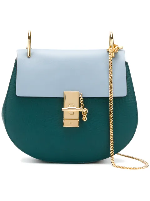 Chloé Faye contrast satchel Green 3S1031H8L