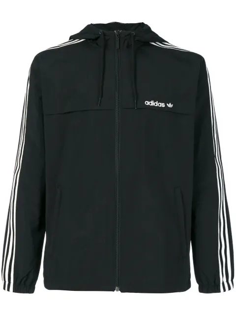 adidas Adidas Originals three stripe windbreaker jacket Black BR6984