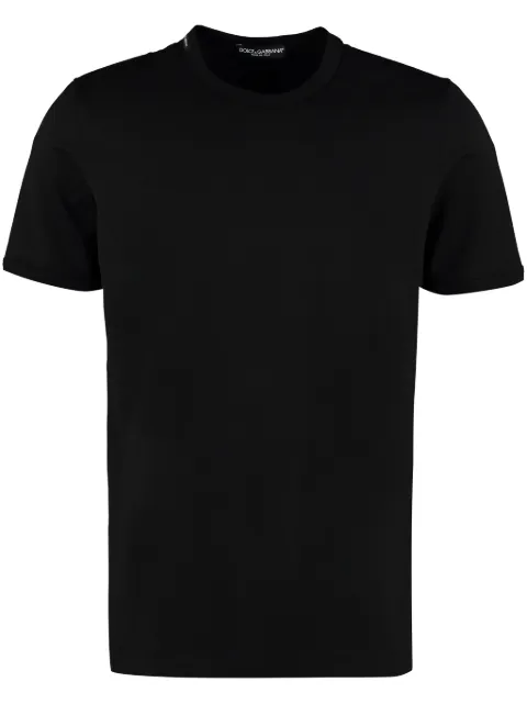 Dolce & Gabbana logo-appliqué T-shirt Black G8HI7TFU7EQ