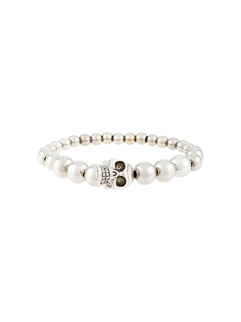 Alexander McQueen beaded skull bracelet Metallic 554504J160Y