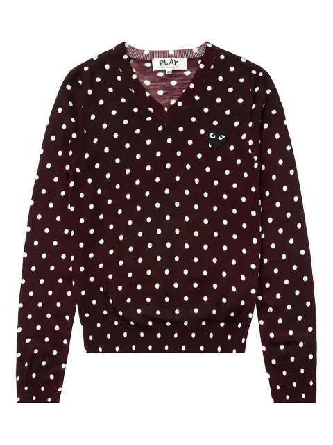 Comme Des Garçons Play polka-dot jumper Red P1N035