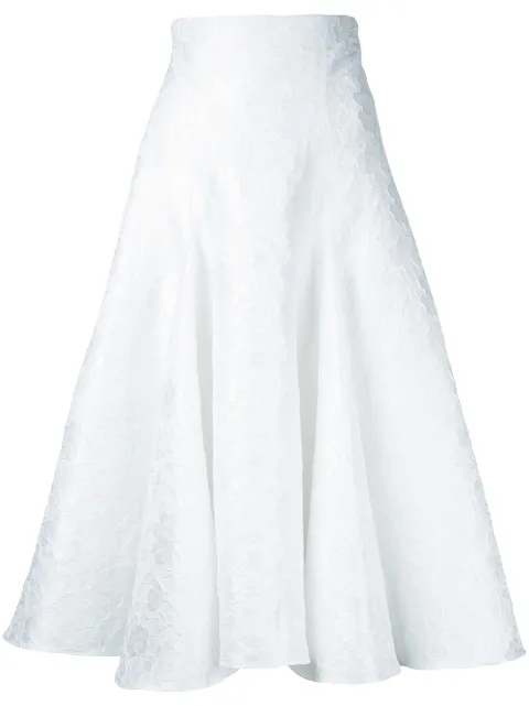 Bambah Snowflake midi skirt White F17SF001