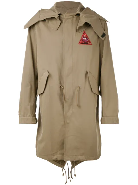 Givenchy Illuminati patch parka jacket Green 17F0658153
