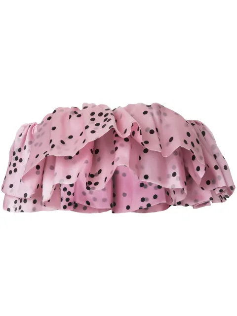 Bambah ruffled silk organza top Pink F16PP002