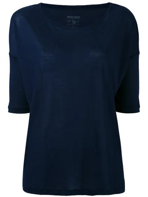 Woolrich classic slouch top Blue WWTEE1107SJ40