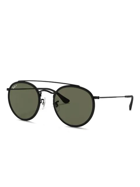 Ray-Ban double-bridge round-frame sunglasses Black 0RB3647N00258