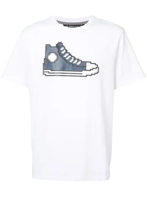 Mostly Heard Rarely Seen 8-Bit Navy Chucks T-shirt White MH02ADT04
