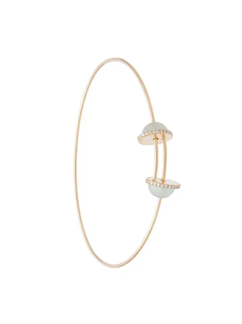 Delfina Delettrez pearl end bangle Metallic MED2001F
