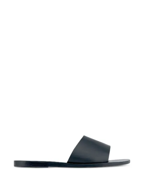 Ancient Greek Sandals Taygete flat sandals Black TAYGETEVACHETTA
