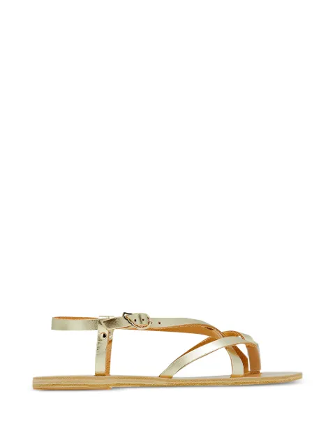 Ancient Greek Sandals Semele flat sandals Gold SEMELEVACHETTA