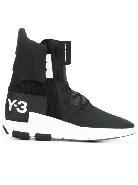 Y-3 logo print sneakers Black BY2625