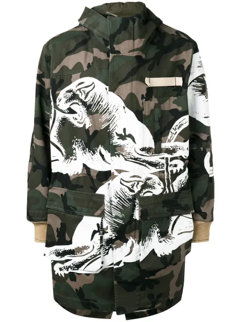 Valentino Garavani camouflage coat Green VCK1D649P