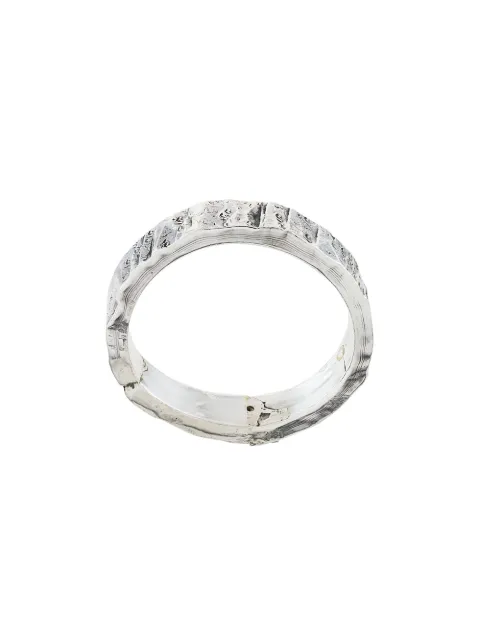 Emanuele Bicocchi hammered band ring Silver HSA